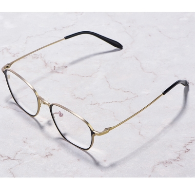 OULE 超轻高端纯钛复古眼镜框 男女时尚防蓝光钛架 黑银