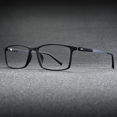 OULE 超轻塑钢全框防辐射眼镜 男女商务全框近视眼镜 枪色