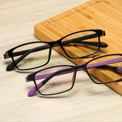 OULE 儿童时尚近视眼镜框 超轻TR90男女学生韩版眼镜框 外黑内粉框