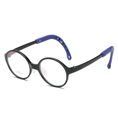 OULE 儿童超轻TR90近视眼镜框 简约男女防蓝光时尚眼镜框 大号·黑色