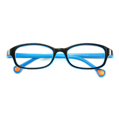 OULE 儿童TR90眼镜架 儿童彩色小学生轻盈配近视眼镜框 蓝色